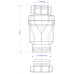 Сифон сухой McAlpine MRNRV32-PB D=32мм x 1 1/4", вн.